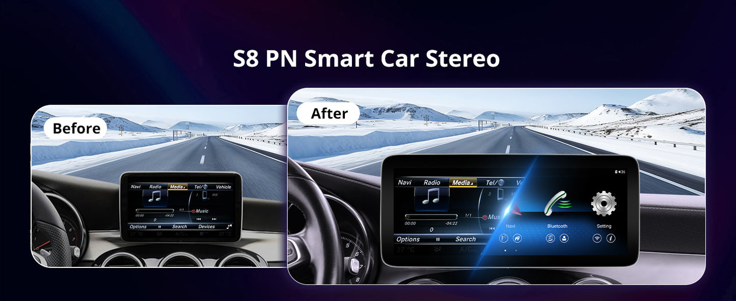 ATOTO 12.3" Car Stereo with Wireless CarPlay & Android Auto Compatible with 2011-2014 C Class Mercedes Benz NTG 4.5 System, Keep All Factory Original Function, GPS Tracking, AI DriveChat, Dual Bluetooth, 4G LTE