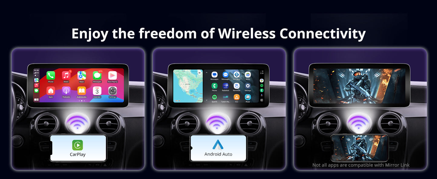 ATOTO 12.3" Car Stereo with Wireless CarPlay & Android Auto Compatible with 2011-2014 C Class Mercedes Benz NTG 4.5 System, Keep All Factory Original Function, GPS Tracking, AI DriveChat, Dual Bluetooth, 4G LTE