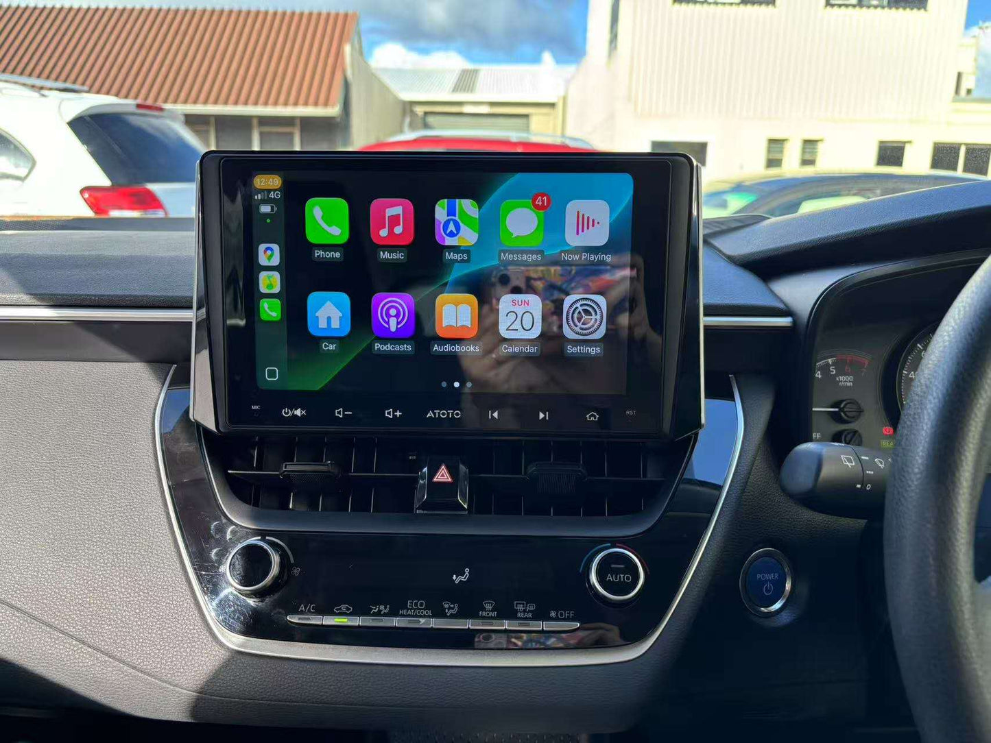 Toyota Corolla 2018-2022 - ATOTO A5LG209T 9" Android Double Din Car Stereo, Wireless Android Auto CarPlay Head Unit with WiFi BT USB, in-Dash GPS Navigation System, 1280 * 720P Touchscreen, AM/FM, 2+32G