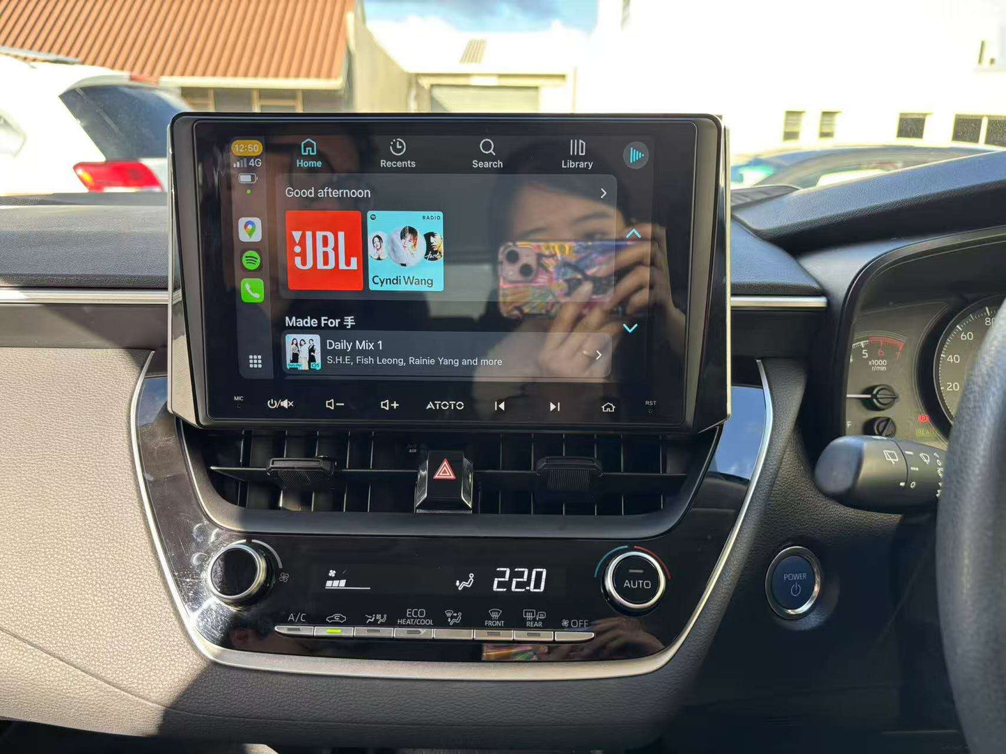 Toyota Corolla 2018-2022 - ATOTO A5LG209T 9" Android Double Din Car Stereo, Wireless Android Auto CarPlay Head Unit with WiFi BT USB, in-Dash GPS Navigation System, 1280 * 720P Touchscreen, AM/FM, 2+32G