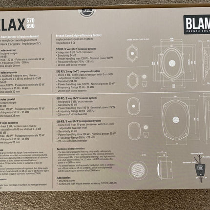 BLAM 690 RS HIGH EFFICIENCY 2 O 130 MM (5.25’’) 2-WAY COMPONENT SYSTEM