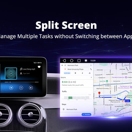 ATOTO 12.3" Car Stereo with Wireless CarPlay & Android Auto Compatible with Mercedes Benz C Class 2008-2010 NTG 4.0 System , Keep Original Function, GPS Tracking, AI DriveChat, 4G LTE, Dual BT