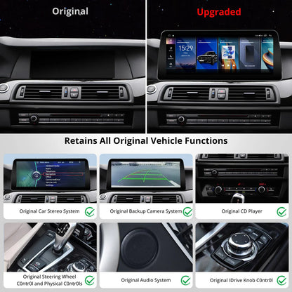 ATOTO 12.3" Car Stereo with Wireless CarPlay & Android Auto Compatible with BMW 5 Series F10 F11 2011-2012 CIC System, Keep Original Function, GPS Tracking, AI DriveChat, Dual Bluetooth, 4G LTE