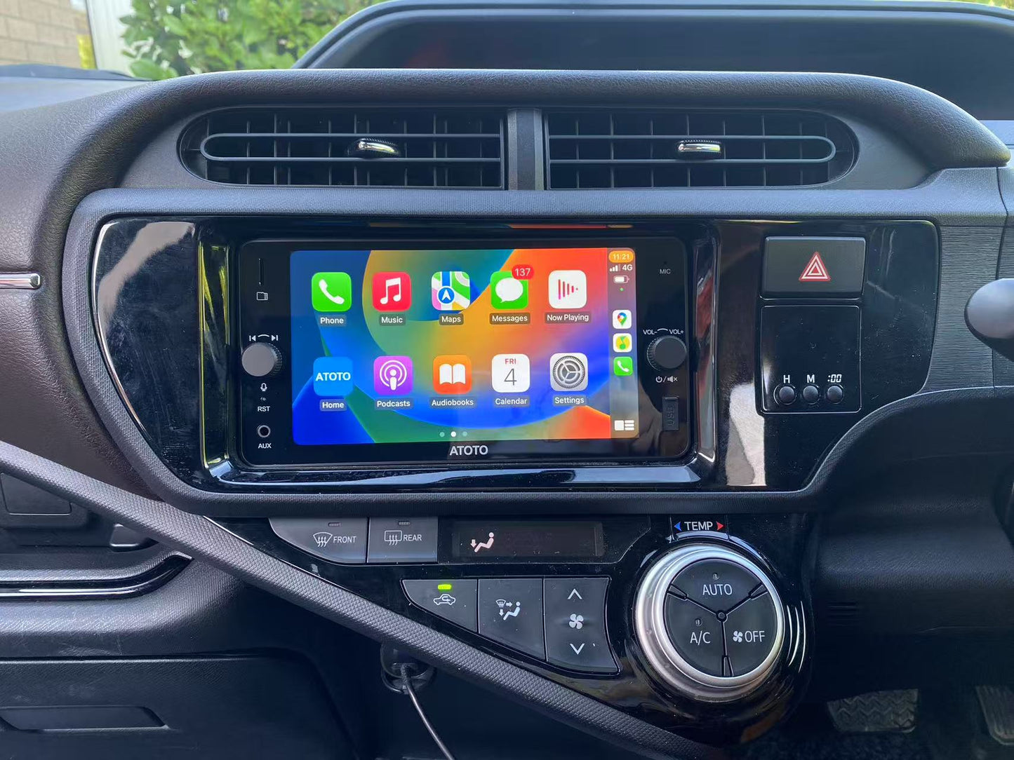 Toyota A5L Android Double DIN Car Stereo with OBD II, ATOTOEXCEL 200X100MM 1280 x720 IPS Touchscreen Double DIN Radio, 2G+32G, Wireless Carplay Android Auto, 24-B EQ DSP, WiFi/BT Tethering, GPS Tracker