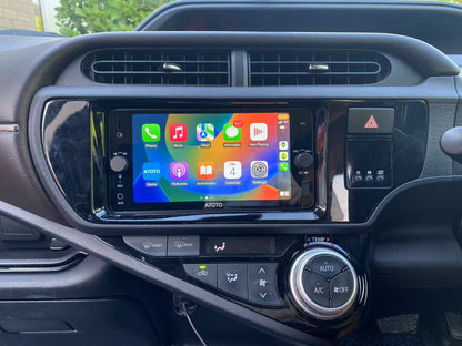 Toyota A5L Android Double DIN Car Stereo with OBD II, ATOTOEXCEL 200X100MM 1280 x720 IPS Touchscreen Double DIN Radio, 2G+32G, Wireless Carplay Android Auto, 24-B EQ DSP, WiFi/BT Tethering, GPS Tracker